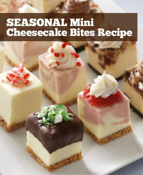 Seasonal Mini Cheesecake Bites Recipe Holiday Cheesecake Bites
