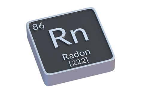 Radón Rn Elemento Químico De La Tabla Periódica Aislado Sobre Fondo