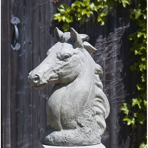 Champion Stone Large Horse Outdoor Statue Kinsey Garden Decor