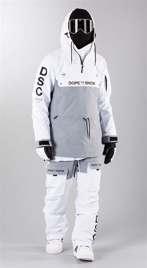 Dope Annok Dsc White Lt Grey Snowboard Clothing Snowboarding Outfit Mens Outfits