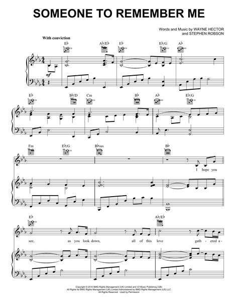 Someone To Remember Me Sheet Music By Russell Watson For Pianokeyboard