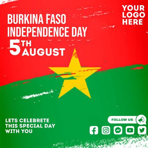 Burkina Faso Independence Day Template Postermywall
