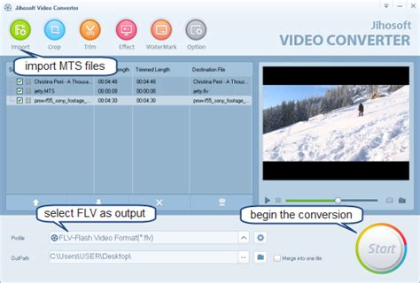 Easy Way To Convert Mts To Flv For Uploading Online