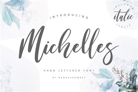 Michelles Script Font By Nendeskombet · Creative Fabrica