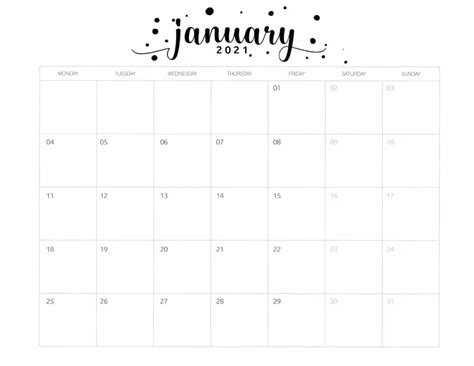 Add your notes, official holidays before you print. Free Printable 2021 Calendar Brush Art - World of Printables
