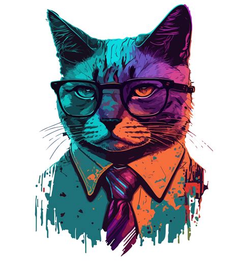 Cat Wearing Glasses 22584082 Png