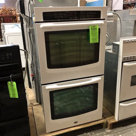 White Maytag Electric Double Wall Oven