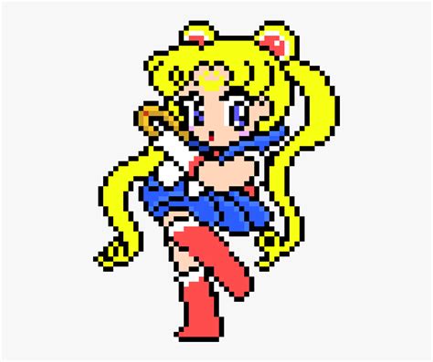 Sailor Moon Pixel Art Hd Png Download Kindpng