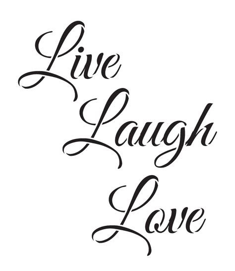 Live Laugh Love Trendy Script Word Stencil 6 12 X 7 12