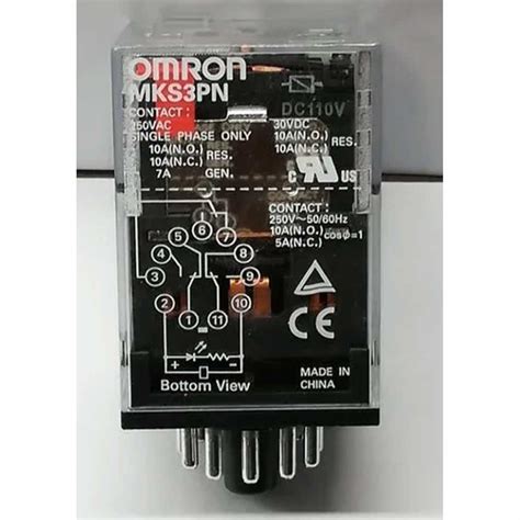 Glass Fiber Din Rail Mks3pn 11 Pin Plug In Round Relay For Control