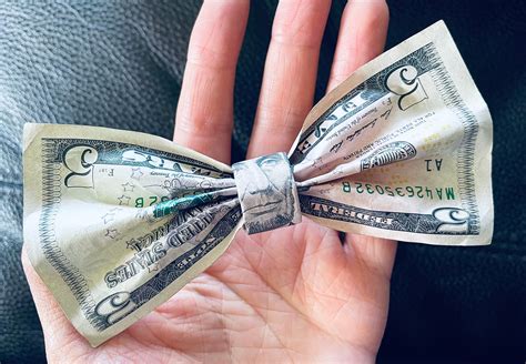 Origami Money Bow Tie Dollar Bill Mens Bow Tie T For Etsy