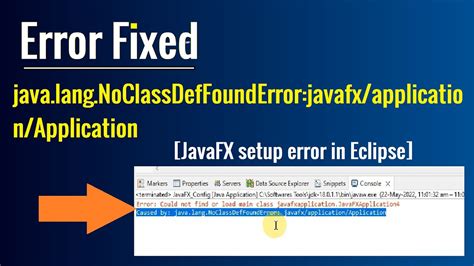 Error Fixed Caused By Java Lang Noclassdeffounderror Javafx