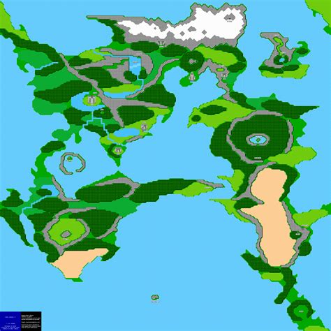 Final Fantasy Ii 2j Overworld Nintendo Nes Map