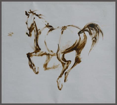 Galloping horse Drawing by Yuri Hope