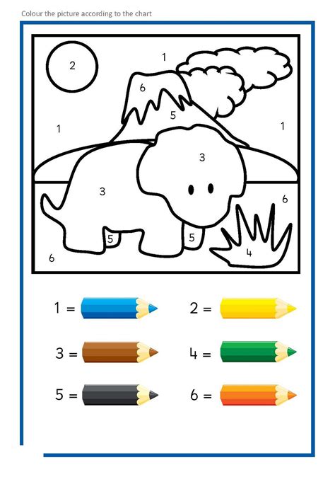 Easy Color By Number Worksheet