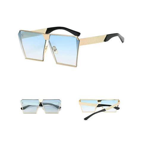 mincl unisex square metal frame clear lens sunglasses oversized glasses fml lens sunglasses