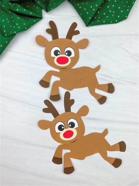 Paper Rudolph The Reindeer Craft For Kids Story Simple Everyday Mom