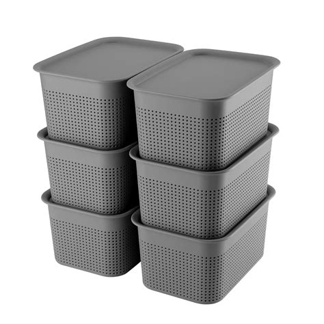 wholesale plastic storage baskets with lids top ease