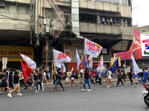 Police Monitor 50 Rallyists In Cebu City Protesting Poll Results Cebu