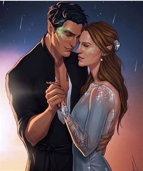 Rhys And Feyre On Starfall Artist A Court Of Mist And Fury Sarah J Maas Feyre And Rhysand