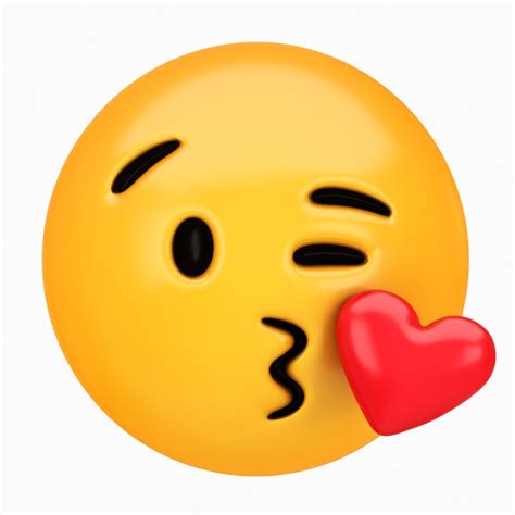 Emoji Face Blowing A Kiss Cgtrader