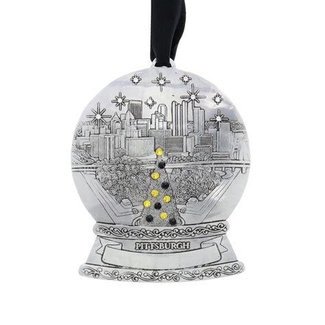 Pittsburgh Snow Globe Ornament Wendell August Forge