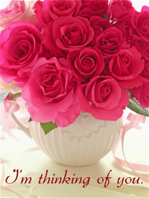 Flower Bouquet Thinking of You Card  Birthday & Greeting Cards by Davia