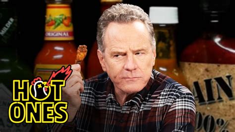 Bryan Cranston Fully Commits While Eating Spicy Wings Hot Ones Shock Mansion
