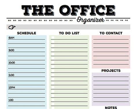 Work Day Organizer Planner Page Work Planner Printable Etsy Uk