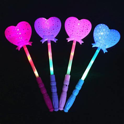 Luminous Toys Lovely Flashing Love Heart Hollow Shaped Glow Stick Fairy
