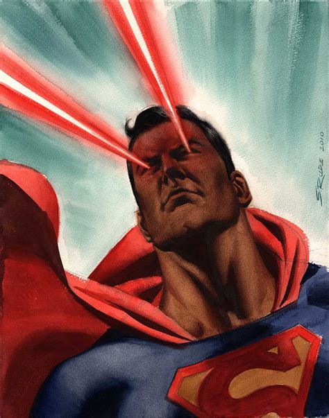 Superman Heat Vision In Fabio Cs Heroes And Villains Comic Art