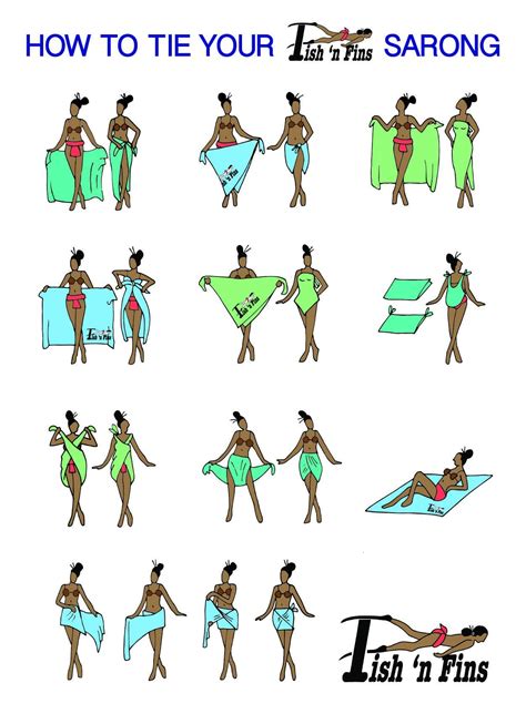 Different Ways To Tie A Sarong Dress And Pareo Skirt For The Beach My