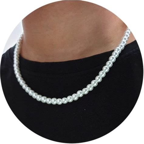 Pearl Necklace For Men Pearl Necklaces For Women Mm White Pearl