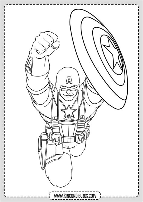 Dibujos para Colorear del Capitán América