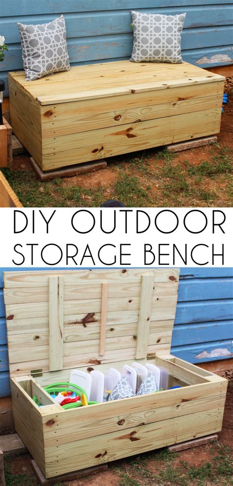Give the piece a coat. DIY Outdoor Storage Bench, Outdoor Toy Box | Diy outdoor ...