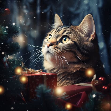 Christmas Cat Photo Art Free Stock Photo - Public Domain Pictures