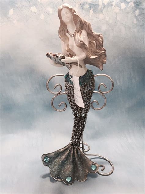 Sirena Mermaid Porcelain And Metal Figurine Jewels Of The Sea