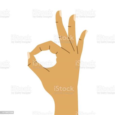 Ok Hand Sign Flat Design Stock Illustration Download Image Now Hand