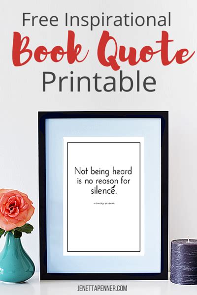 Free Inspirational Book Quote Printable Jenetta Penner