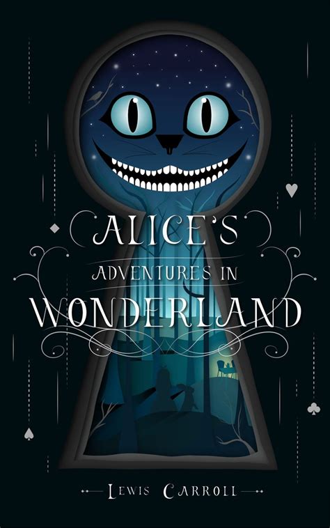Alice In Wonderland Book Cover Design With Image Of Keyhole And The