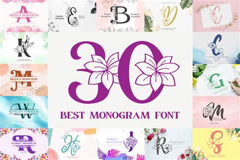 30 Fresh Monogram Fonts For Every Occasion Yumna Type