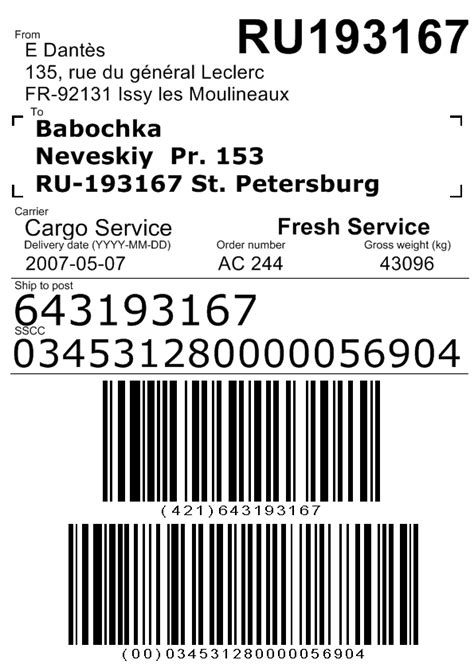 Ucc 128 Label Template