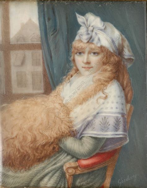 Supposed Miniature Portrait Of Lucile Desmoulins Rococo Baroque