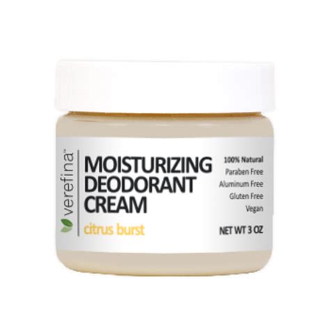 Moisturizing Deodorant Cream 3 Oz Citrus Burst Verefina