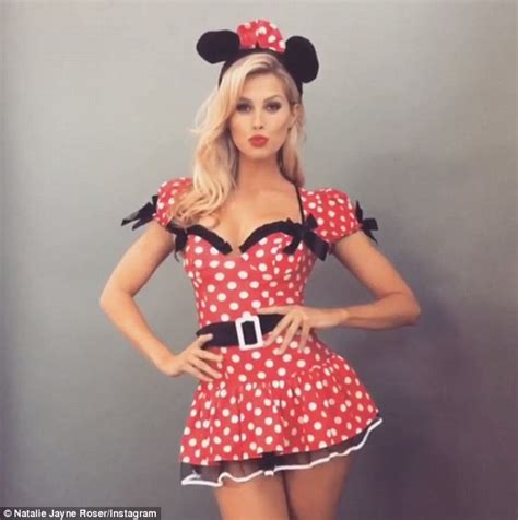 Natalie Roser Puts On A Busty Display In Minnie Mouse Lingerie A Daily Mail Online