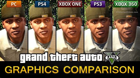 Gta 5 Graphics Comparison Pc Ps4 Xbox One Ps3 Xbox 360 Youtube