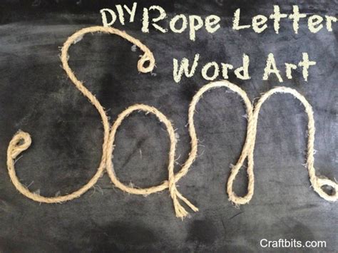 Diy Rope Words Country And Victorian Times