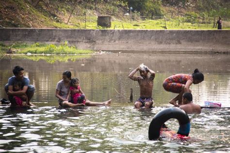 People In Public Bath In Hpa An Myanmar Editorial Image Image Of