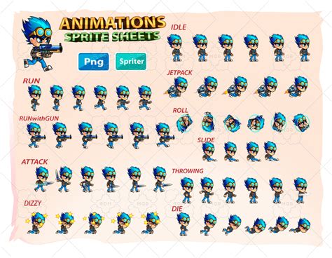 2d Game Character Sprites Gamedev Market