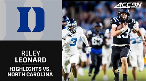 Duke Qb Riley Leonard Exceptional In Tough Rivalry Game Loss Youtube